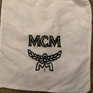 Large MCM White Luxury Bag with Signature Logo